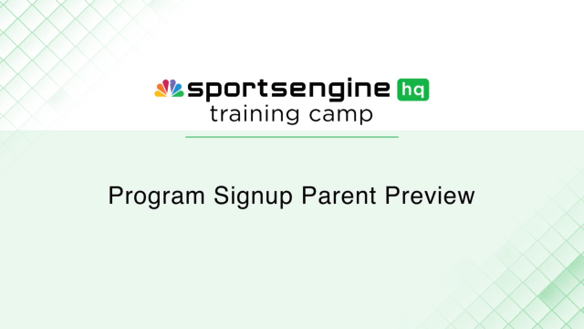 Program Signup Parent Preview